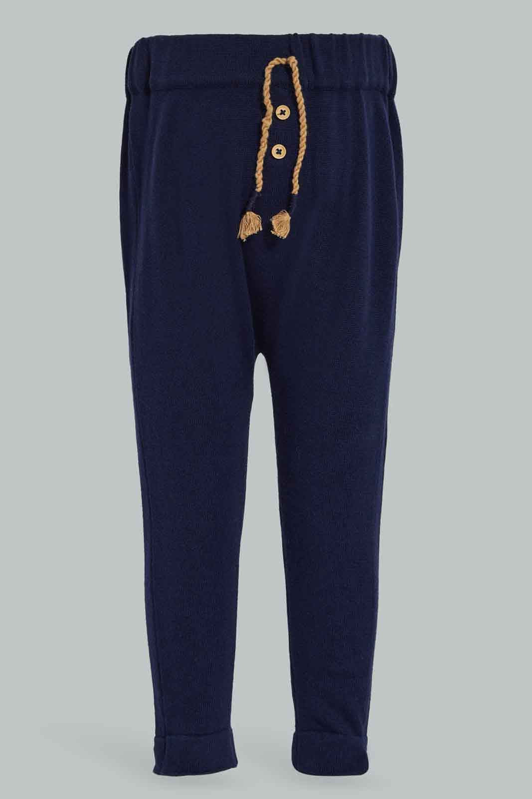 Redtag-Navy-Ribbed-Tee-And-Jogger-Category:Jog-Sets,-Colour:Navy,-Deals:New-In,-Dept:Boys,-Filter:Infant-Boys-(3-to-24-Mths),-INB-Jog-Sets,-New-In-INB-APL,-Non-Sale,-Section:Boys-(0-to-14Yrs),-W22B-Infant-Boys-3 to 24 Months