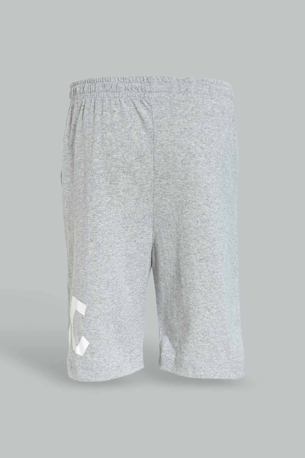 Redtag-Grey-Elasticated-waist-Print-Shorts-BOY-Shorts,-Category:Shorts,-Colour:Grey,-Deals:New-In,-Dept:Boys,-Filter:Boys-(2-to-8-Yrs),-New-In-BOY-APL,-Non-Sale,-Section:Boys-(0-to-14Yrs),-TBL,-W22O-Boys-2 to 8 Years
