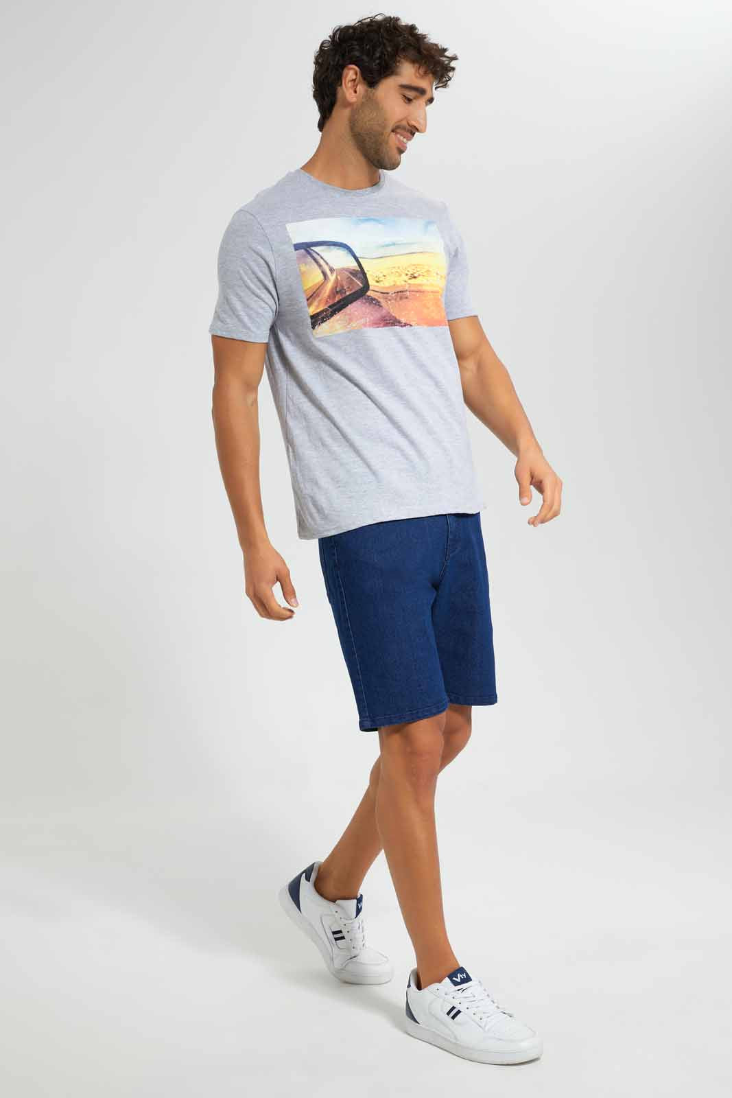 Redtag-Mid-Wash-Basic-5-Pocket-Slim-Fit-Shorts-Category:Shorts,-Colour:Indigo,-Deals:New-In,-Filter:Men's-Clothing,-Men-Shorts,-New-In-Men,-Non-Sale,-Section:Men,-W22O-Men's-
