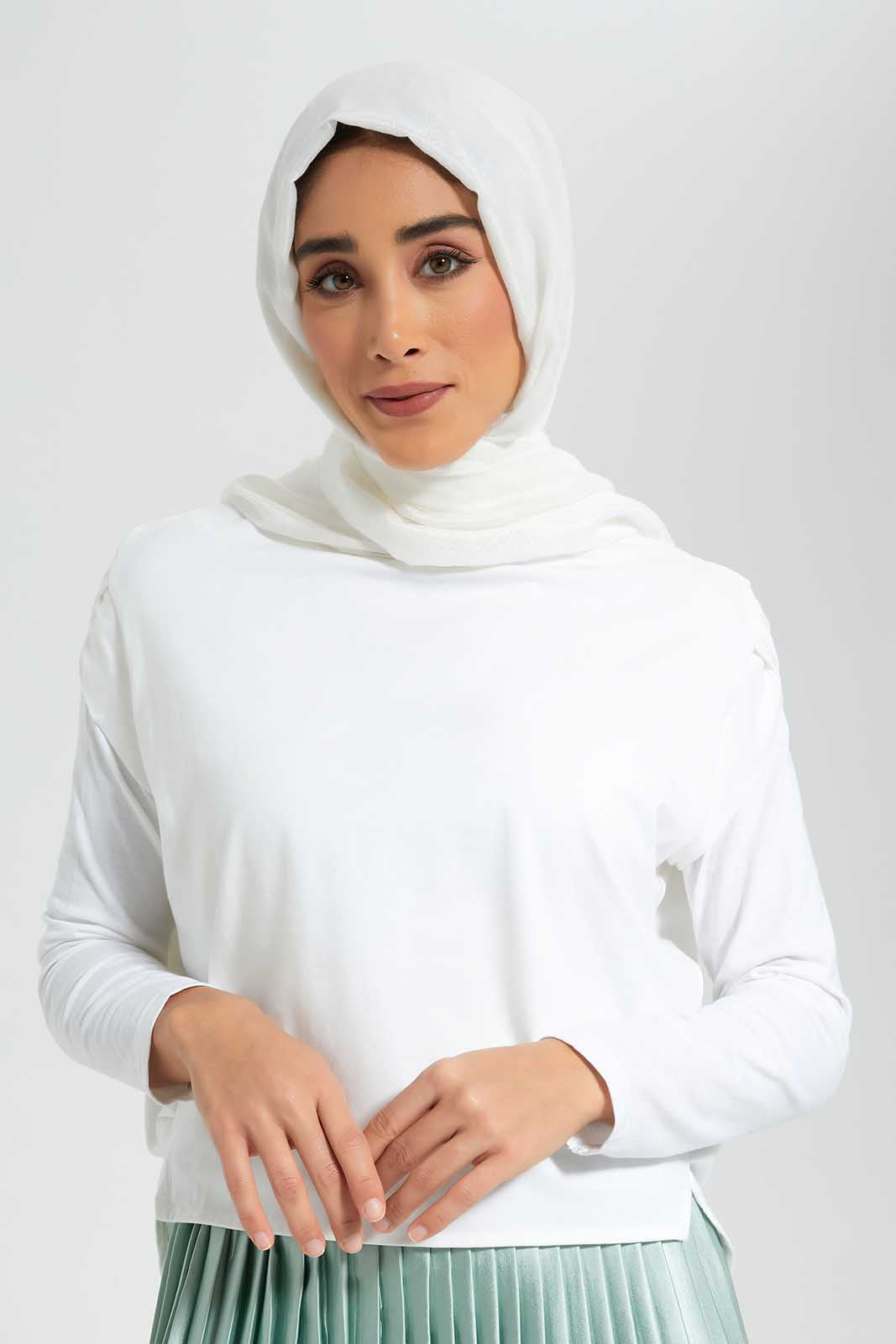 Redtag-Ivory-Petal-Sleeve-Hi-Lo-Hem-Jersey-Top-Category:Tops,-Colour:Ivory,-Deals:New-In,-Filter:Women's-Clothing,-LMC,-New-In-Women-APL,-Non-Sale,-Section:Women,-W22O,-Women-Tops--