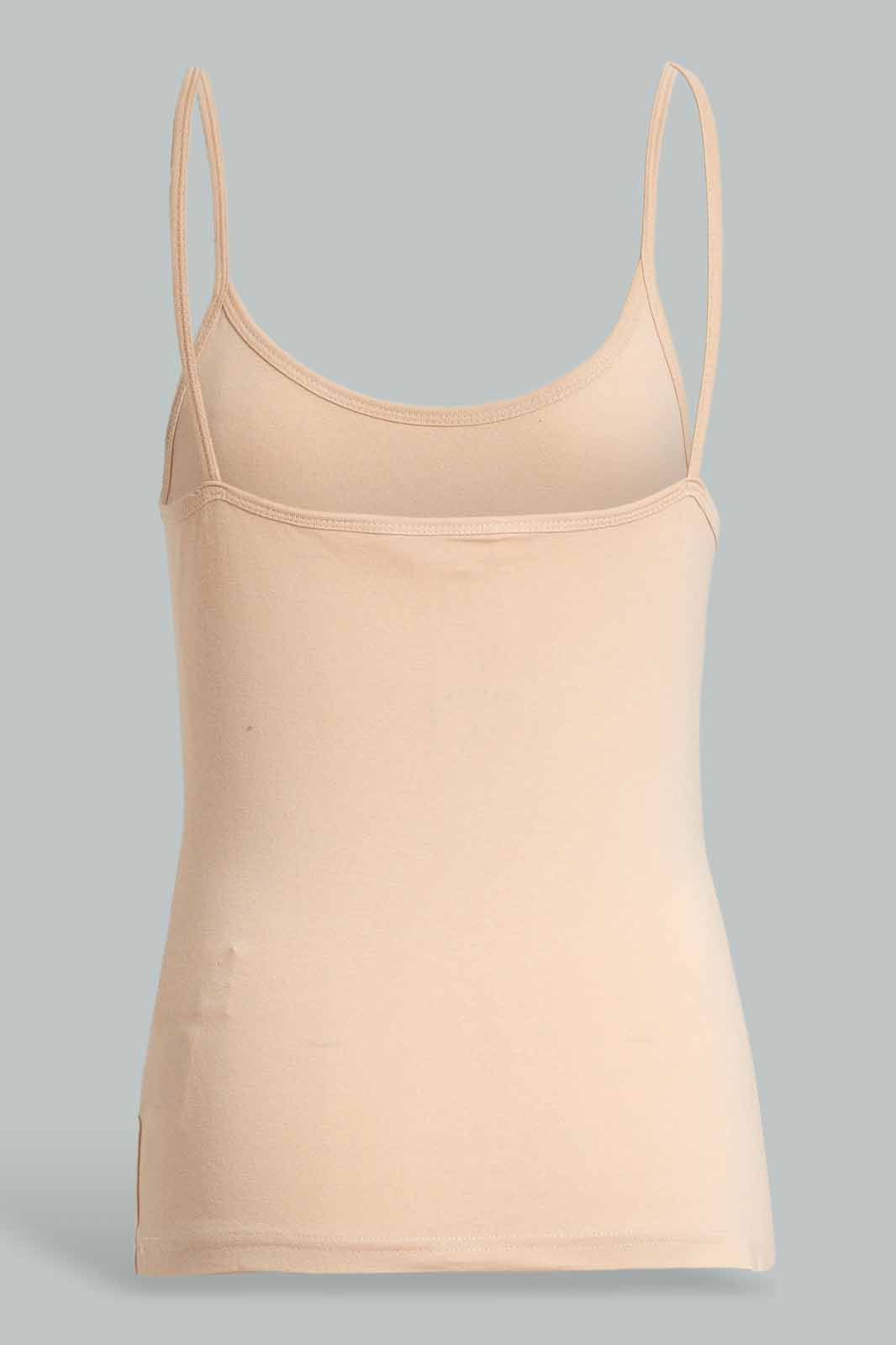 Redtag-Beige-Plain-Strappy-Vest-Category:Vests,-Colour:Beige,-Deals:New-In,-Filter:Women's-Clothing,-KSH,-New-In-Women-APL,-Non-Sale,-Section:Women,-W22O,-Women-Vests-Women's-