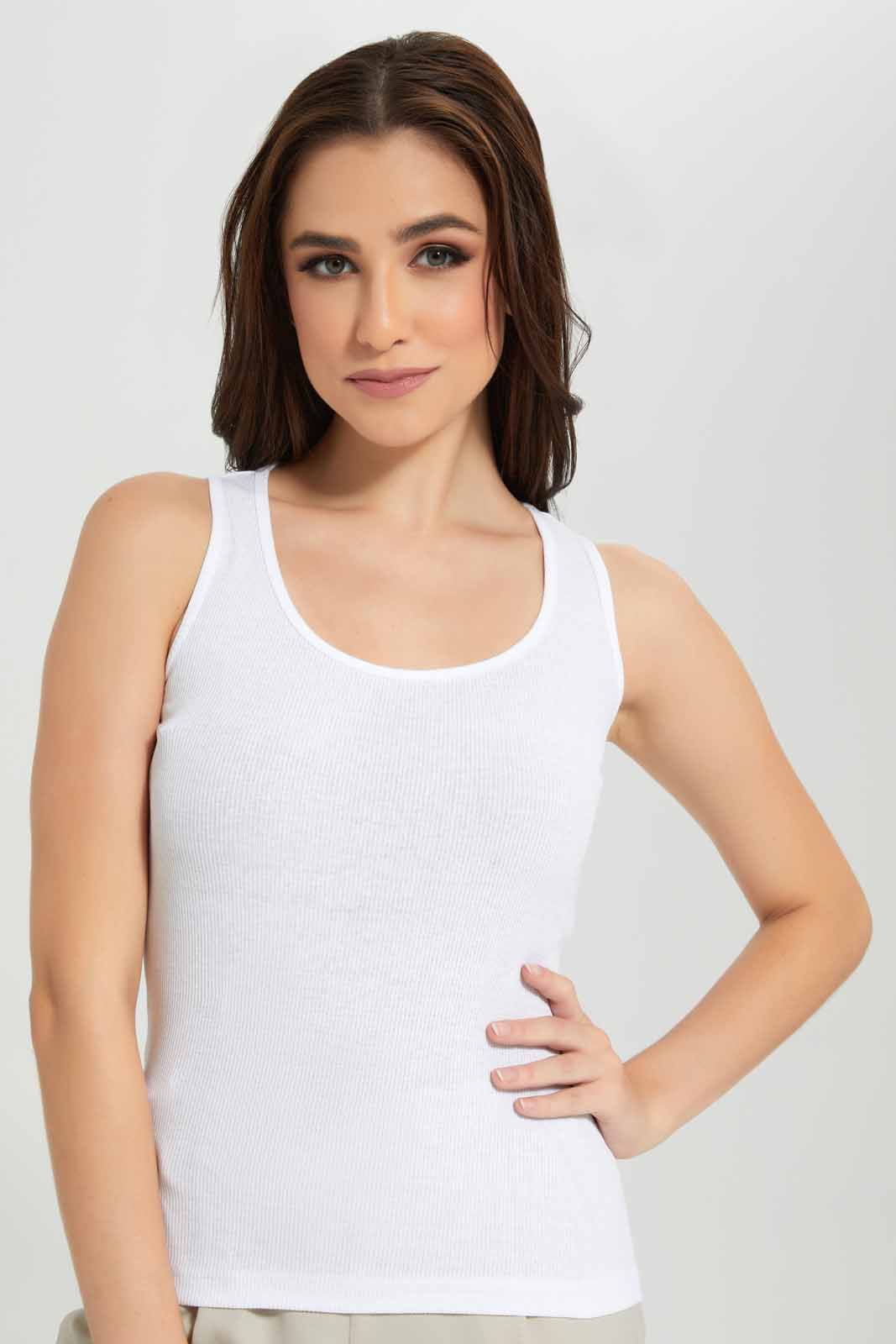 Redtag-White-Plain-Rib-Vest-Category:Vests,-Colour:White,-Deals:New-In,-Filter:Women's-Clothing,-KSH,-New-In-Women-APL,-Non-Sale,-Section:Women,-W22O,-Women-Vests-Women's-