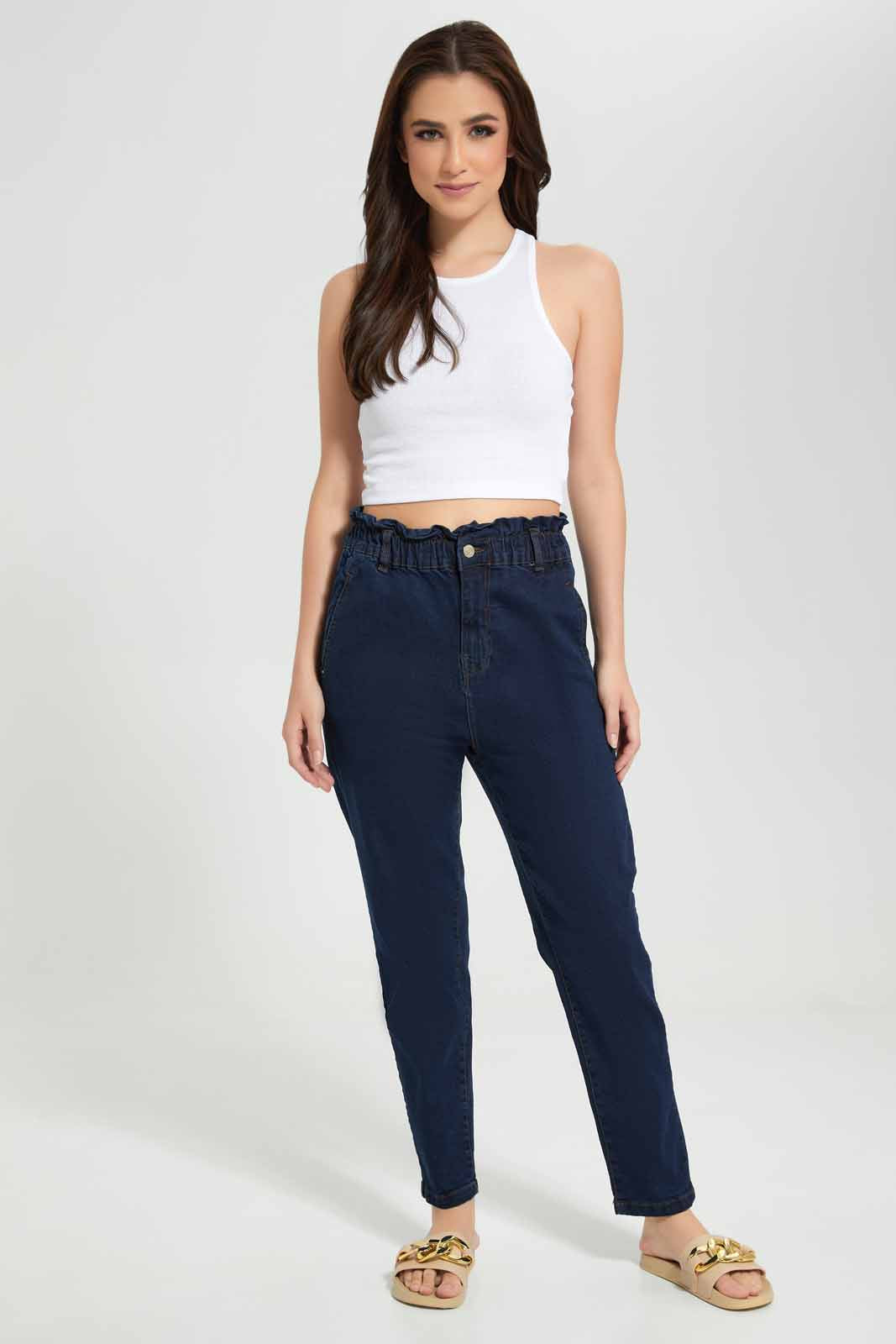 Redtag-White-Rib-Cropped-Vest-Category:Vests,-Colour:White,-Deals:New-In,-Filter:Women's-Clothing,-KSH,-New-In-Women-APL,-Non-Sale,-Section:Women,-W22O,-Women-Vests-Women's-