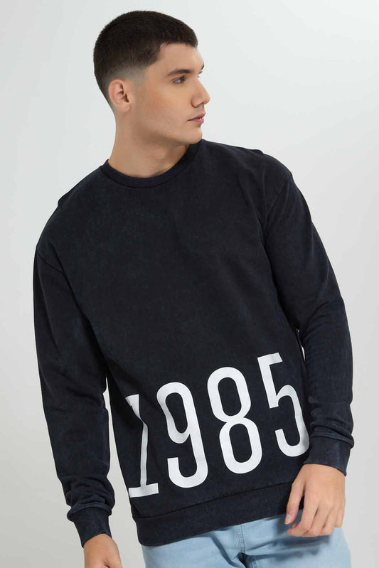 Redtag-Black-Crew-Neck-Loungewear-Sweatshirt-Category:Sweatshirts,-Colour:Black,-Deals:New-In,-Filter:Men's-Clothing,-Men-Loungewear-Sweatshirts,-Men-Sweatshirts,-New-In-Men-APL,-Non-Sale,-Section:Men,-W22O--