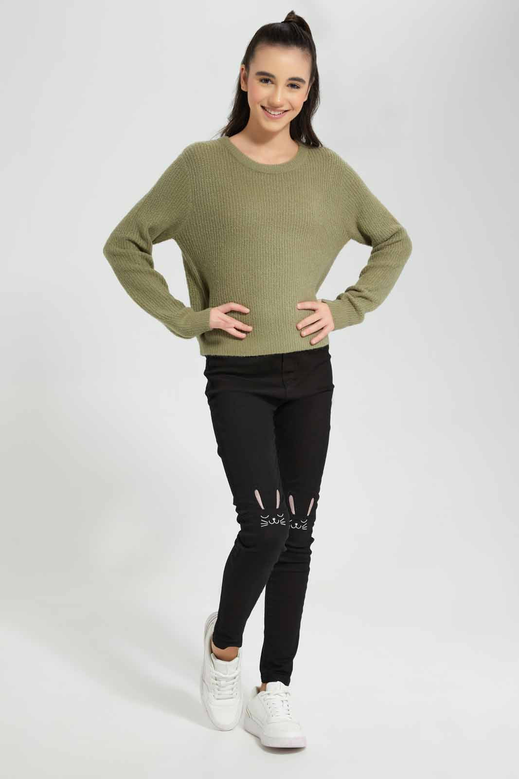 Redtag-Mint-Basic-Pullover-Category:Pullovers,-Colour:Mint,-Deals:New-In,-Filter:Senior-Girls-(9-to-14-Yrs),-GSR-Pullovers,-New-In-GSR-APL,-Non-Sale,-Section:Girls-(0-to-14Yrs),-TBL,-W22B-Senior-Girls-9 to 14 Years