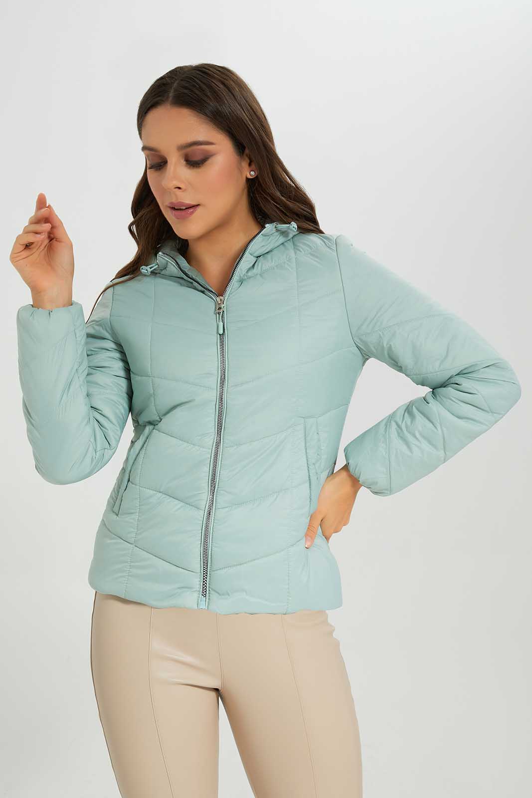 Redtag-Mint-Hooded-Padded-Jacket-Category:Jackets,-Colour:Mint,-Deals:New-In,-EHW,-Filter:Women's-Clothing,-New-In-Women-APL,-Non-Sale,-Section:Women,-W22B,-Women-Jackets-Women's-