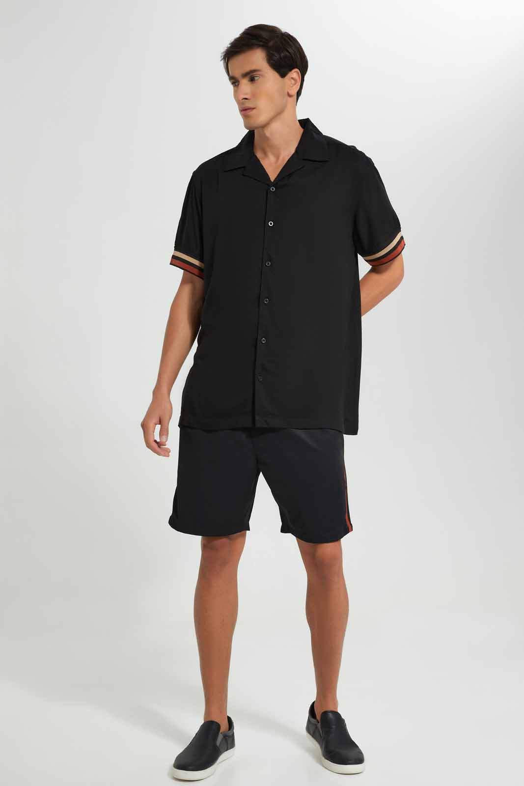 Redtag-Black-Loungewear-Shirt-Category:T-Shirts,-Colour:Black,-Deals:New-In,-Filter:Men's-Clothing,-Men-T-Shirts,-New-In-Men-APL,-Non-Sale,-Section:Men,-W22O-Men's-