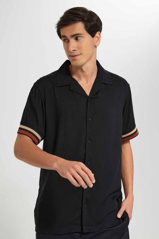 Redtag-Black-Loungewear-Shirt-Category:T-Shirts,-Colour:Black,-Deals:New-In,-Filter:Men's-Clothing,-Men-T-Shirts,-New-In-Men-APL,-Non-Sale,-Section:Men,-W22O-Men's-