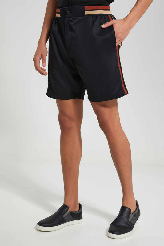 Redtag-Black-Loungewear-Short-Category:Joggers,-Colour:Black,-Deals:New-In,-Filter:Men's-Clothing,-Men-Joggers,-New-In-Men-APL,-Non-Sale,-Section:Men,-W22O--