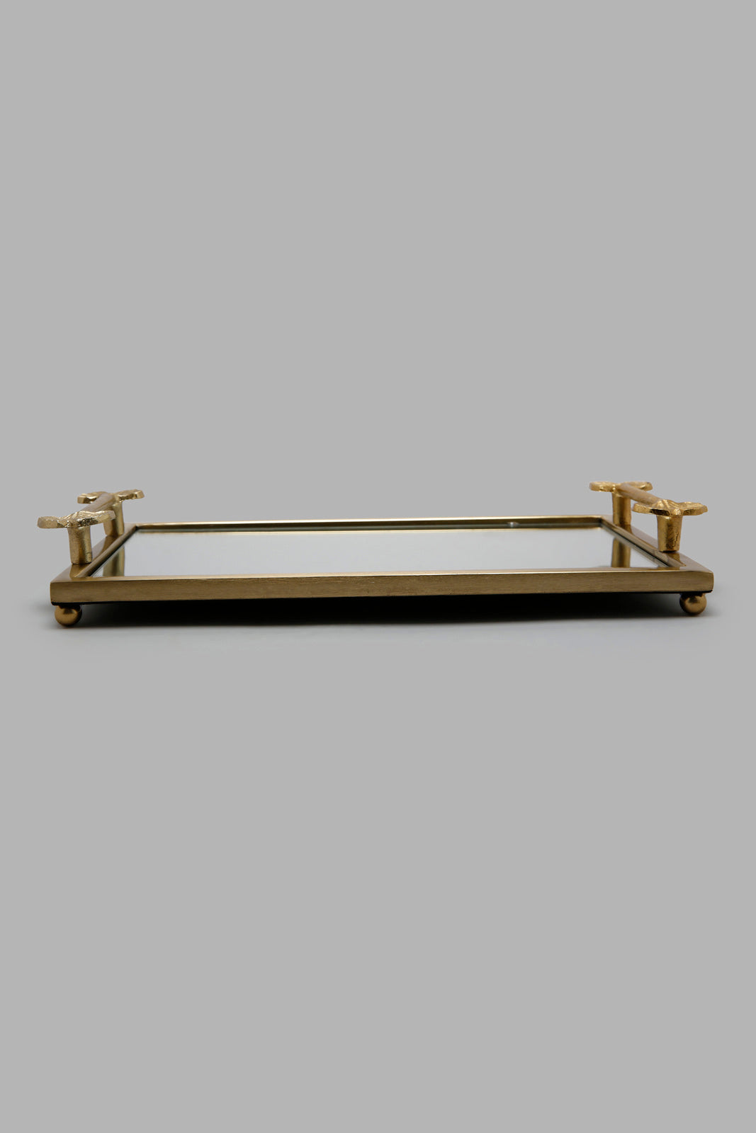 Redtag-Gold-Ginko-Glass-And-Metal-Tray-Category:Trays,-Colour:Gold,-Deals:New-In,-Filter:Home-Decor,-HMW-HOM-Decorative-Accessories,-New-In-HMW-HOM,-Non-Sale,-Section:Homewares,-W22B-Home-Decor-