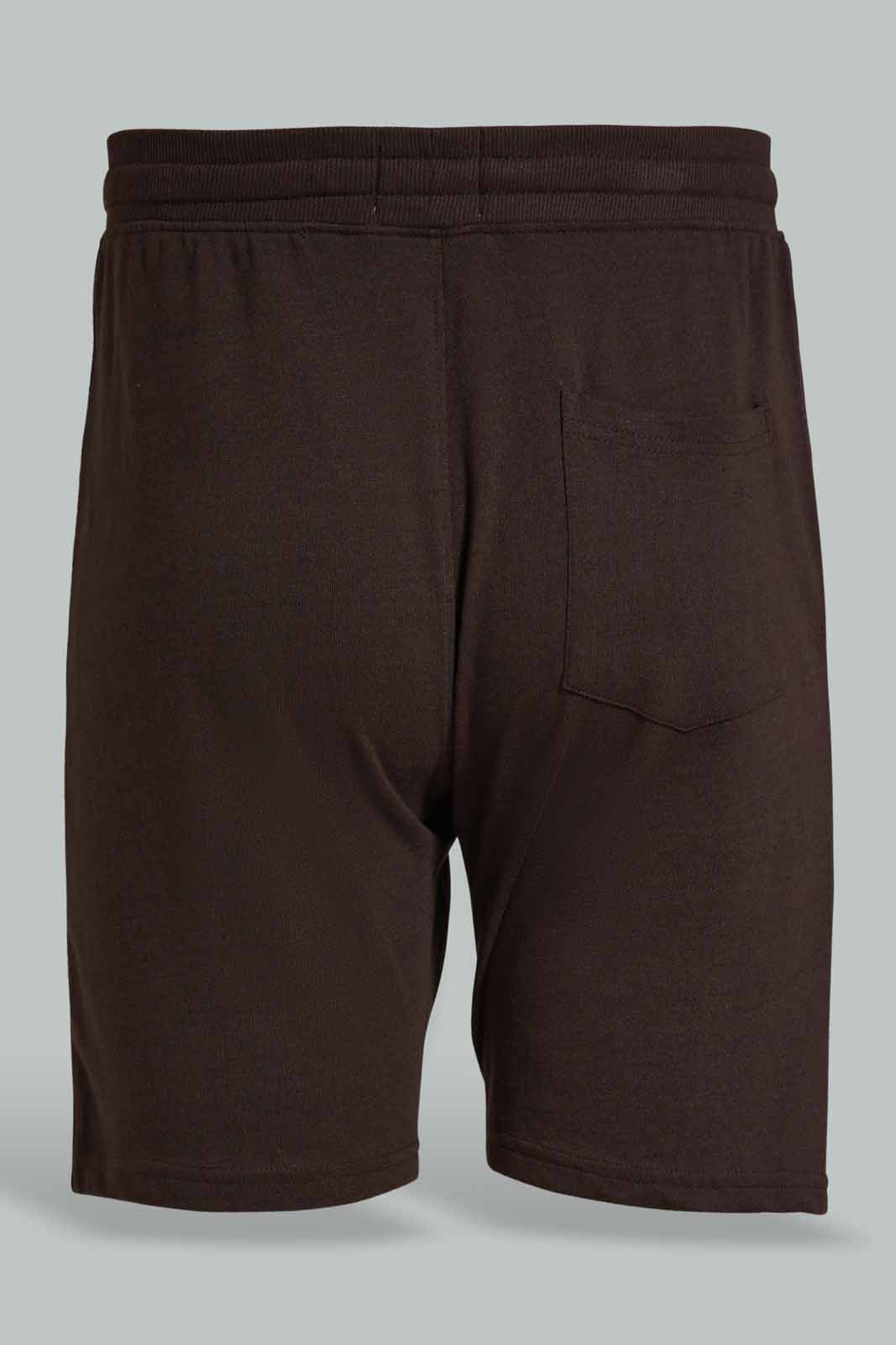 Redtag-Brown-Shorts-With-Placement-Print-Category:Joggers,-Colour:Green,-Deals:New-In,-Filter:Men's-Clothing,-Men-Joggers,-New-In-Men-APL,-Non-Sale,-Section:Men,-W22O-Men's-