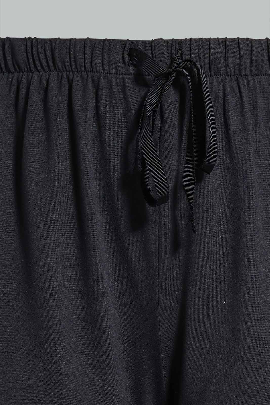 Redtag-Black-Classic-Short-Set-Category:Pyjama-Sets,-Colour:Black,-Deals:New-In,-Filter:Women's-Clothing,-New-In-Women-APL,-Non-Sale,-Section:Women,-W22O,-Women-Pyjama-Sets--