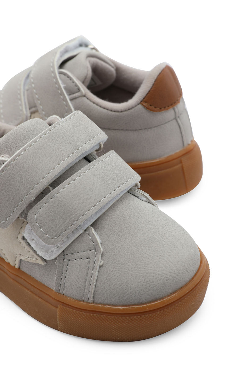 Redtag-Grey-Star-Trim-Sneaker-Category:Sandals,-Colour:Grey,-Deals:New-In,-Dept:Boys,-Filter:Boys-Footwear-(1-to-3-Yrs),-INB-Sandals,-New-In-INB-FOO,-Non-Sale,-Section:Boys-(0-to-14Yrs),-W22B-Infant-Boys-