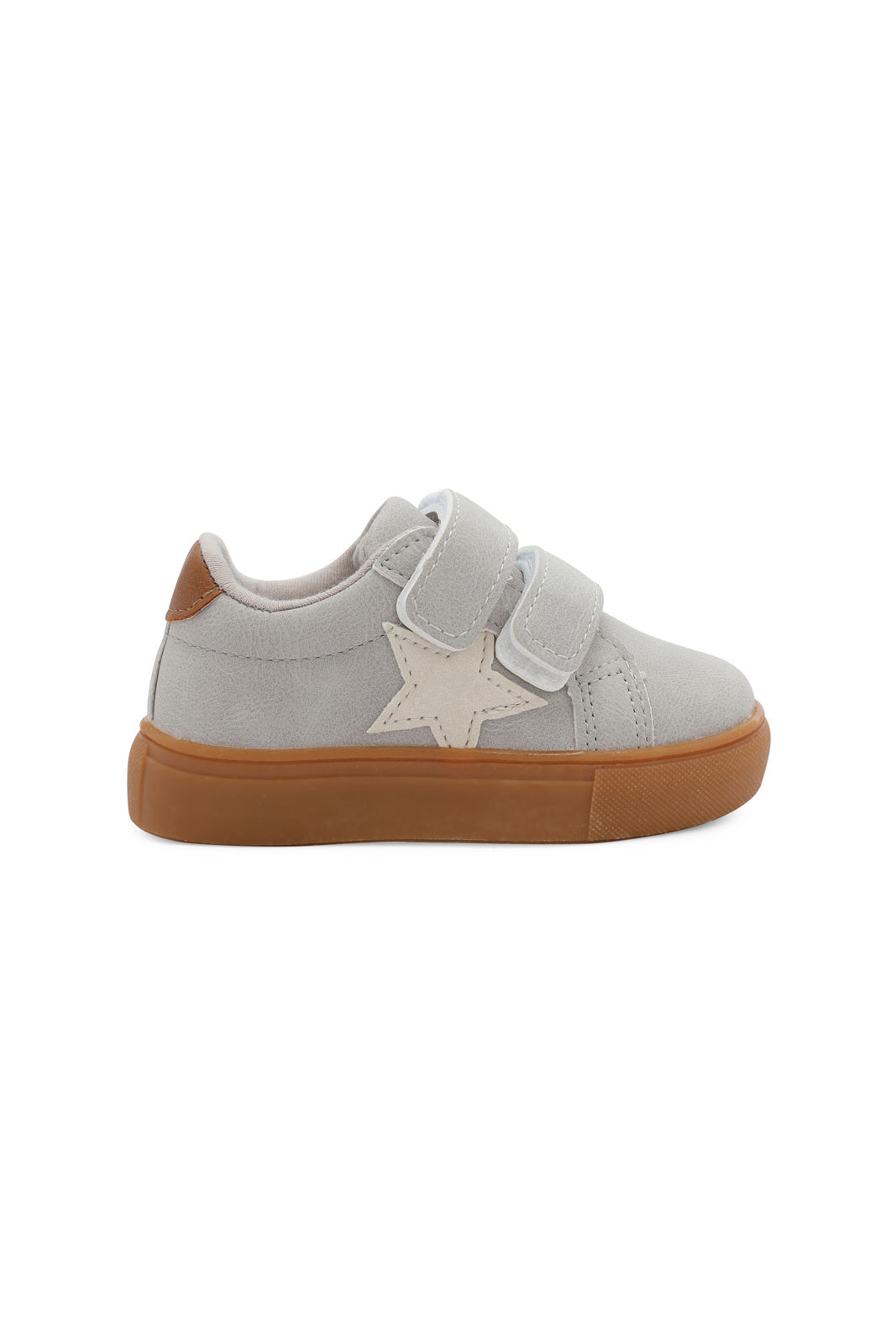 Redtag-Grey-Star-Trim-Sneaker-Category:Sandals,-Colour:Grey,-Deals:New-In,-Dept:Boys,-Filter:Boys-Footwear-(1-to-3-Yrs),-INB-Sandals,-New-In-INB-FOO,-Non-Sale,-Section:Boys-(0-to-14Yrs),-W22B-Infant-Boys-