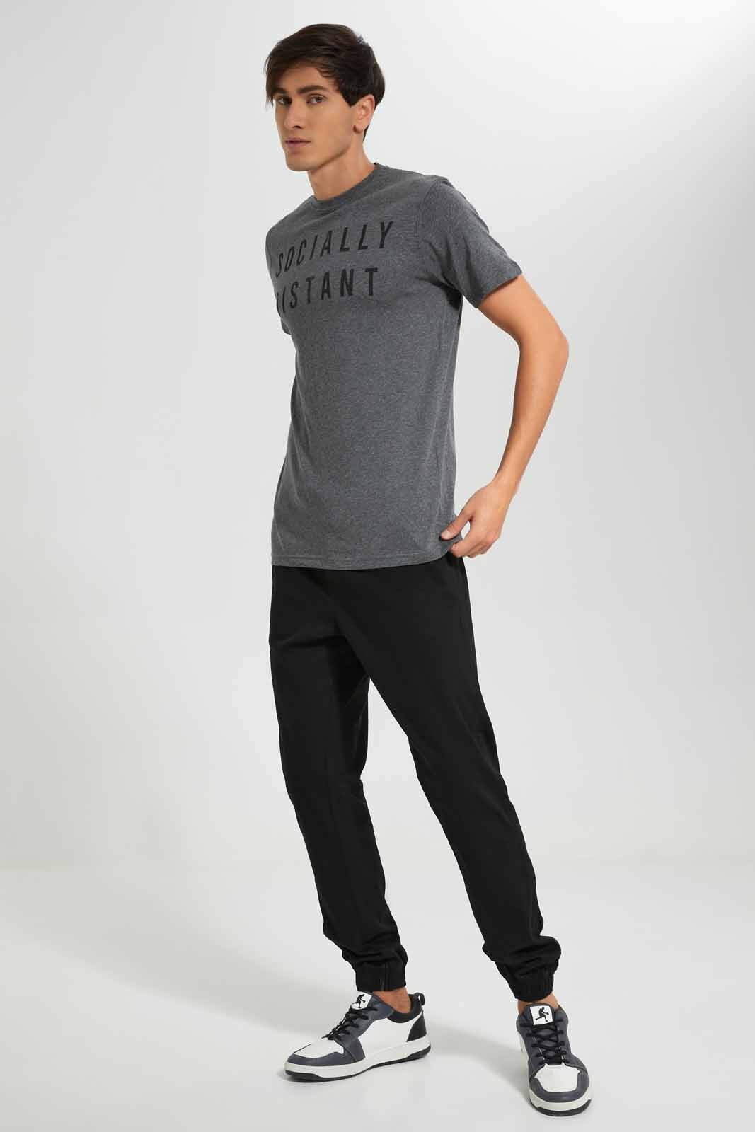 Redtag-Charcoal-Graphic-T-Shirt-Category:T-Shirts,-Colour:Charcoal,-Deals:New-In,-Filter:Men's-Clothing,-Men-T-Shirts,-New-In-Men-APL,-Non-Sale,-Section:Men,-TBL,-W22O-Men's-