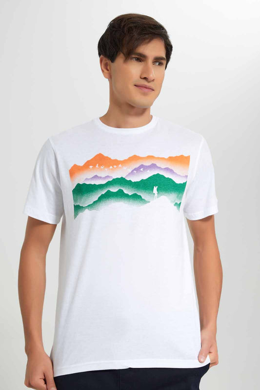 Redtag-White-Graphic-T-Shirt-Category:T-Shirts,-Colour:White,-Deals:New-In,-Filter:Men's-Clothing,-Men-T-Shirts,-New-In-Men-APL,-Non-Sale,-Section:Men,-TBL,-W22O-Men's-