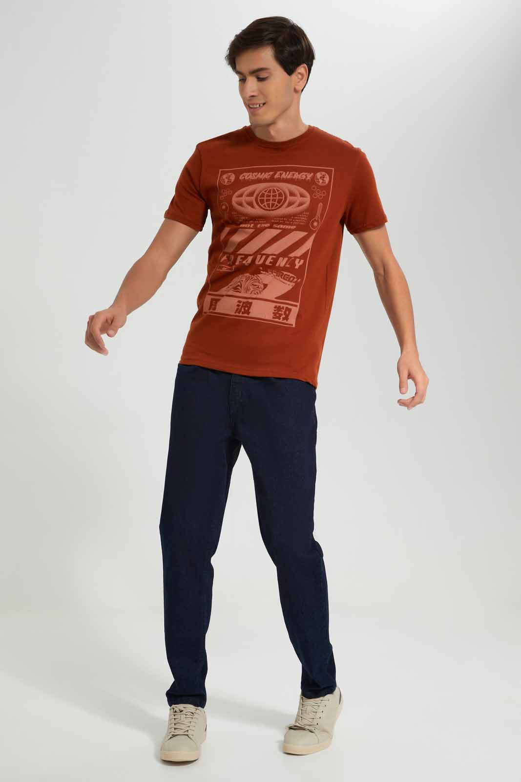 Redtag-Orange-Graphic-T-Shirt-Category:T-Shirts,-Colour:Orange,-Deals:New-In,-Filter:Men's-Clothing,-Men-T-Shirts,-New-In-Men-APL,-Non-Sale,-Section:Men,-TBL,-W22O-Men's-