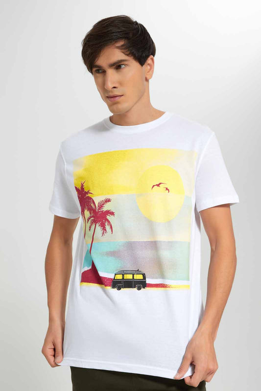 Redtag-White-Graphic-T-Shirt-Category:T-Shirts,-Colour:White,-Deals:4-For-90,-Deals:New-In,-Filter:Men's-Clothing,-Men-T-Shirts,-New-In-Men-APL,-Section:Men,-TBL,-W22O-Men's-