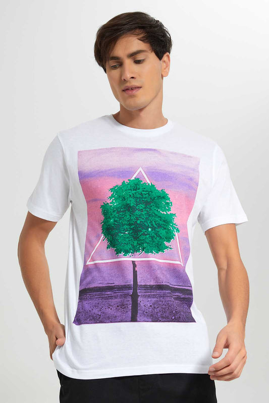 Redtag-White-Graphic-T-Shirt-Category:T-Shirts,-Colour:White,-Deals:New-In,-Filter:Men's-Clothing,-Men-T-Shirts,-New-In-Men-APL,-Non-Sale,-Section:Men,-TBL,-W22O-Men's-