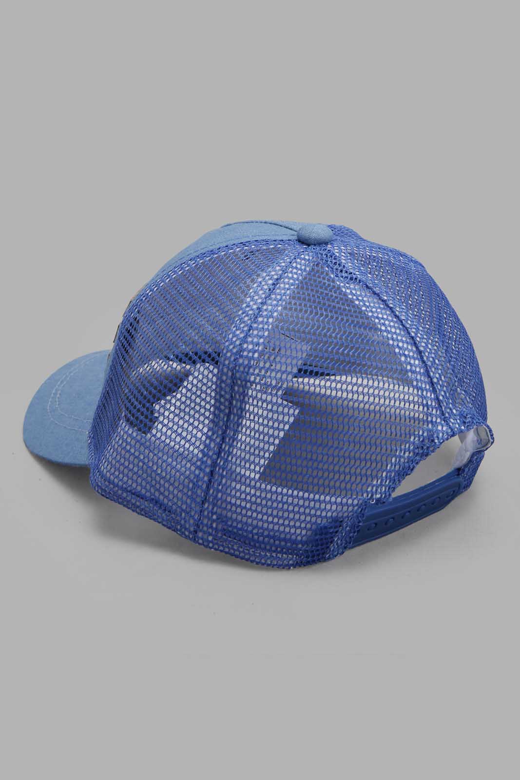 Redtag-Blue-Embellished-Cap-Category:Caps-&-Hats,-Colour:Blue,-Filter:Girls-Accessories,-GIR-Caps-&-Hats,-New-In,-New-In-GIR-ACC,-Non-Sale,-Section:Girls-(0-to-14Yrs),-W22A-Girls-