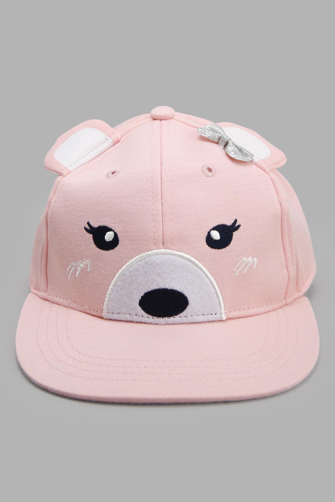 Redtag-Pink-Character-Embellished-Cap-Category:Caps-&-Hats,-Colour:Pink,-Filter:Girls-Accessories,-GIR-Caps-&-Hats,-New-In,-New-In-GIR-ACC,-Non-Sale,-Section:Girls-(0-to-14Yrs),-W22A-Girls-