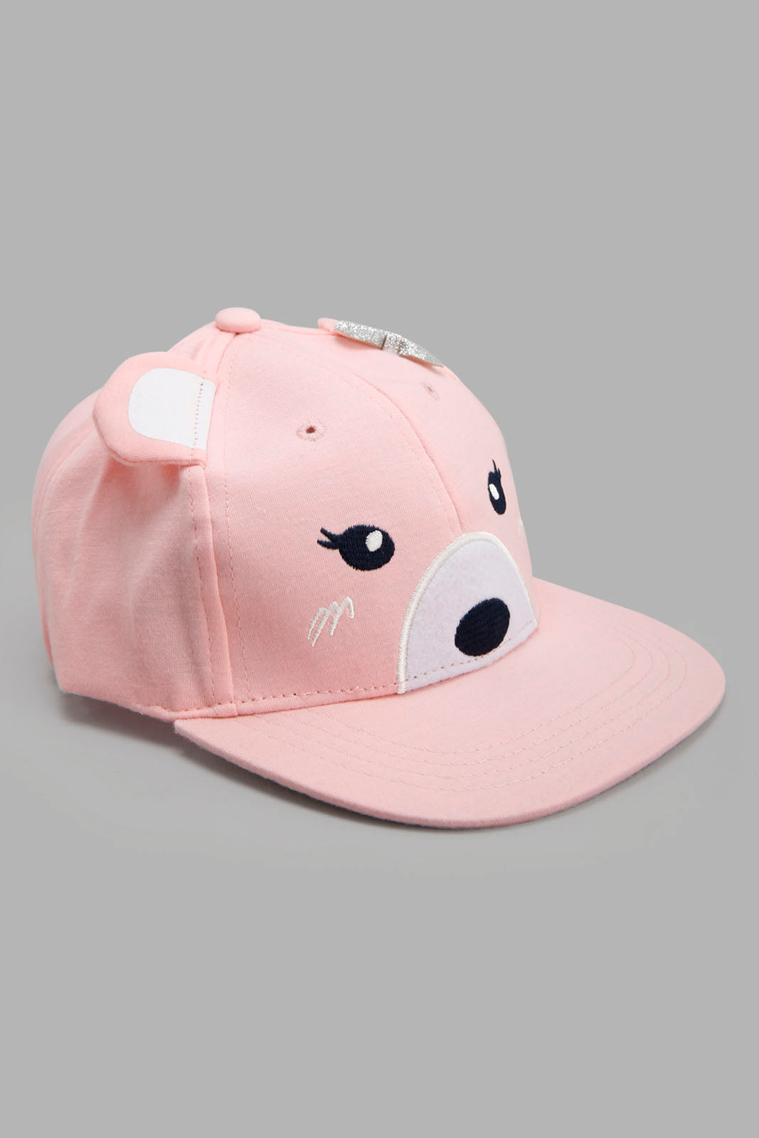 Redtag-Pink-Character-Embellished-Cap-Category:Caps-&-Hats,-Colour:Pink,-Filter:Girls-Accessories,-GIR-Caps-&-Hats,-New-In,-New-In-GIR-ACC,-Non-Sale,-Section:Girls-(0-to-14Yrs),-W22A-Girls-