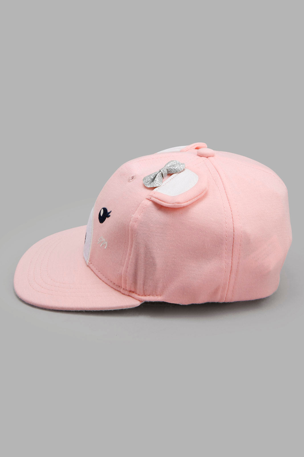 Redtag-Pink-Character-Embellished-Cap-Category:Caps-&-Hats,-Colour:Pink,-Filter:Girls-Accessories,-GIR-Caps-&-Hats,-New-In,-New-In-GIR-ACC,-Non-Sale,-Section:Girls-(0-to-14Yrs),-W22A-Girls-