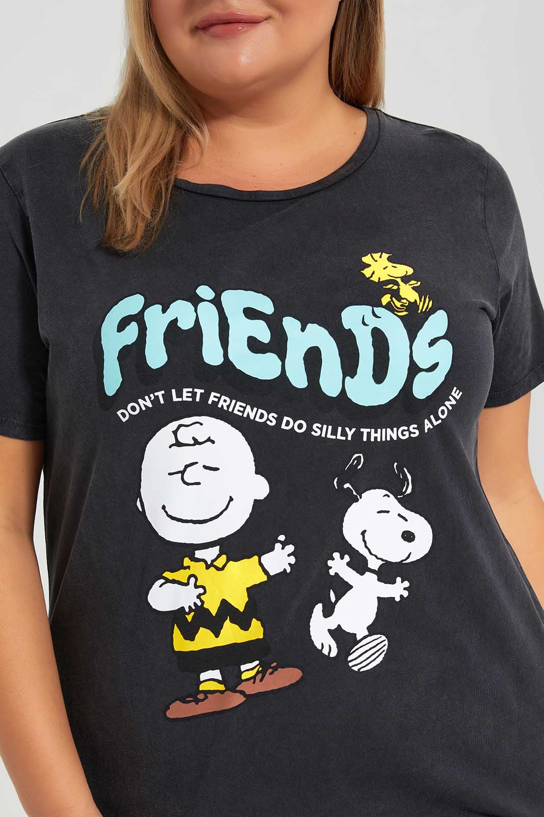 Redtag-Grey-Snoopy-Character-T-Shirt-Category:T-Shirts,-CHR,-Colour:Grey,-Deals:New-In,-Filter:Plus-Size,-LDP-T-Shirts,-New-In-LDP,-Non-Sale,-Section:Women,-TBL,-W22O-Women's-
