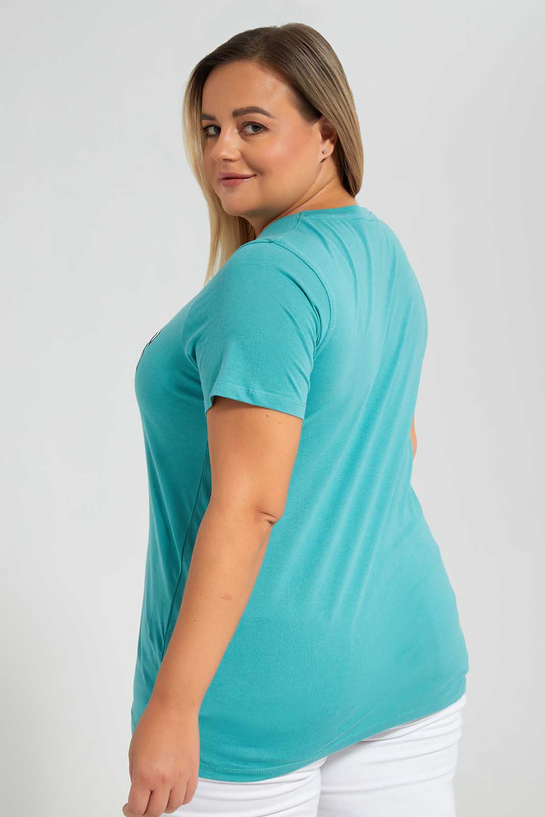 Redtag-Mint-Bugs-Bunny-Character-T-Shirt-Category:T-Shirts,-CHR,-Colour:Mint,-Deals:New-In,-Filter:Plus-Size,-LDP-T-Shirts,-New-In-LDP-APL,-Non-Sale,-Section:Women,-TBL,-W22O-Women's-