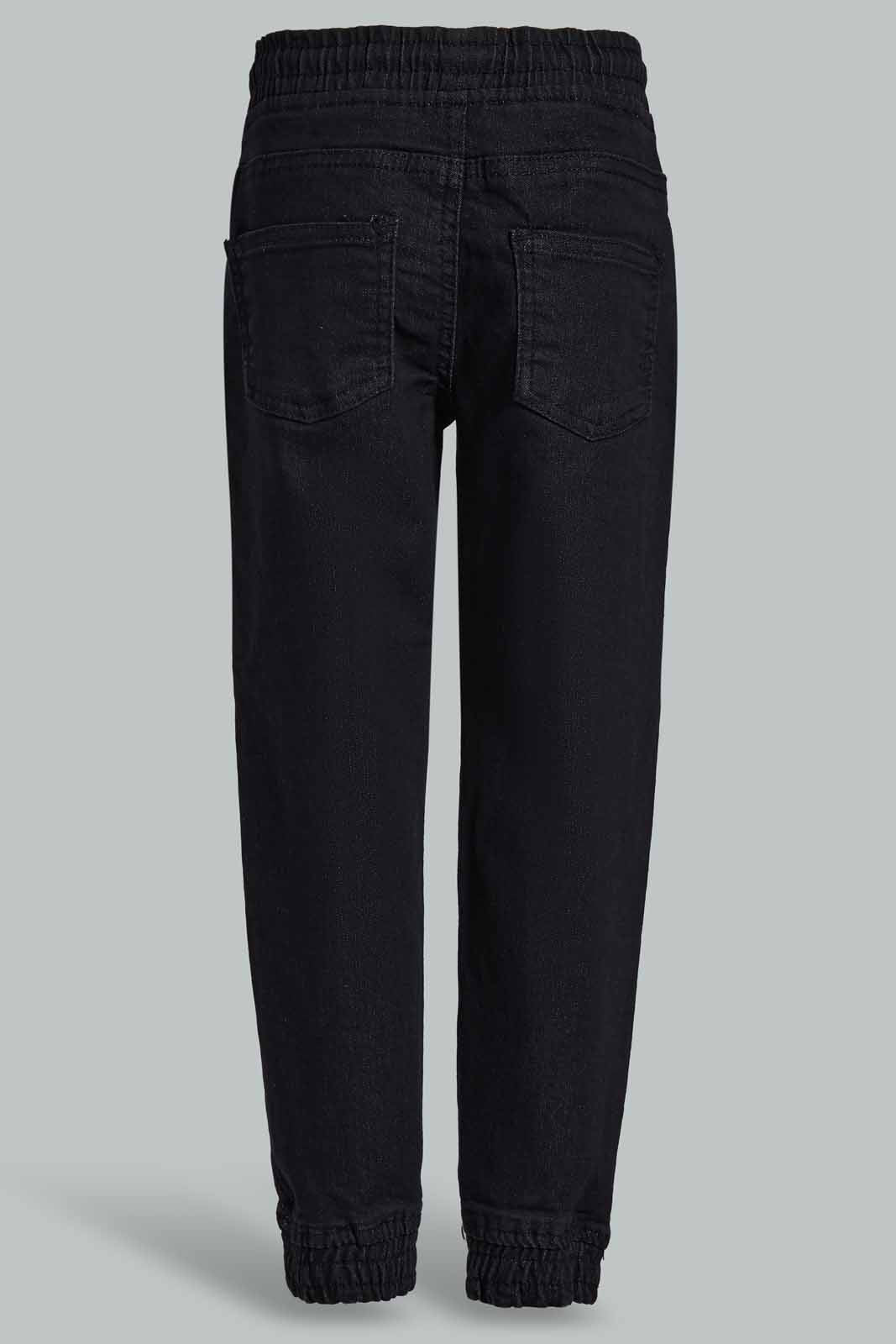 Redtag-Black-Jogger-Category:Jeans,-Colour:Black,-Deals:New-In,-Filter:Girls-(2-to-8-Yrs),-GIR-Jeans,-New-In-GIR-APL,-Non-Sale,-Section:Girls-(0-to-14Yrs),-W22O-Girls-