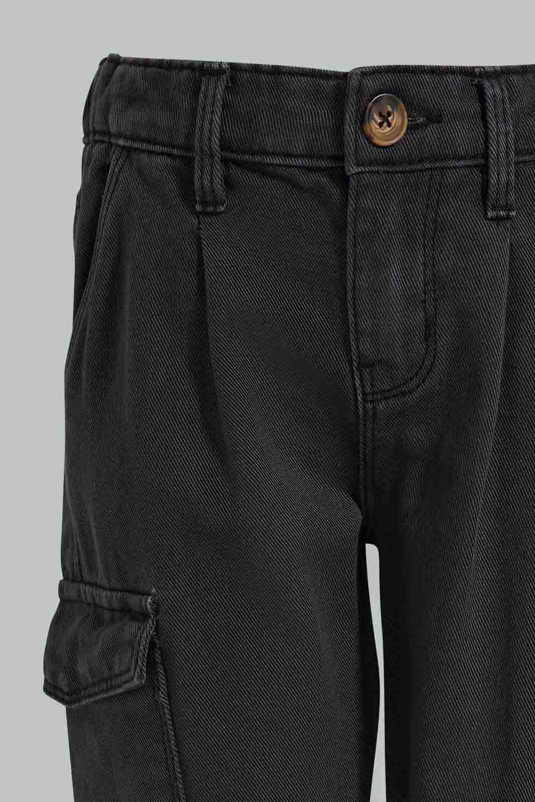 Redtag-Black-Cargo-Jogger-Category:Jeans,-Colour:Black,-Deals:New-In,-Filter:Girls-(2-to-8-Yrs),-GIR-Jeans,-New-In-GIR-APL,-Non-Sale,-Section:Girls-(0-to-14Yrs),-W22O-Girls-2 to 8 Years