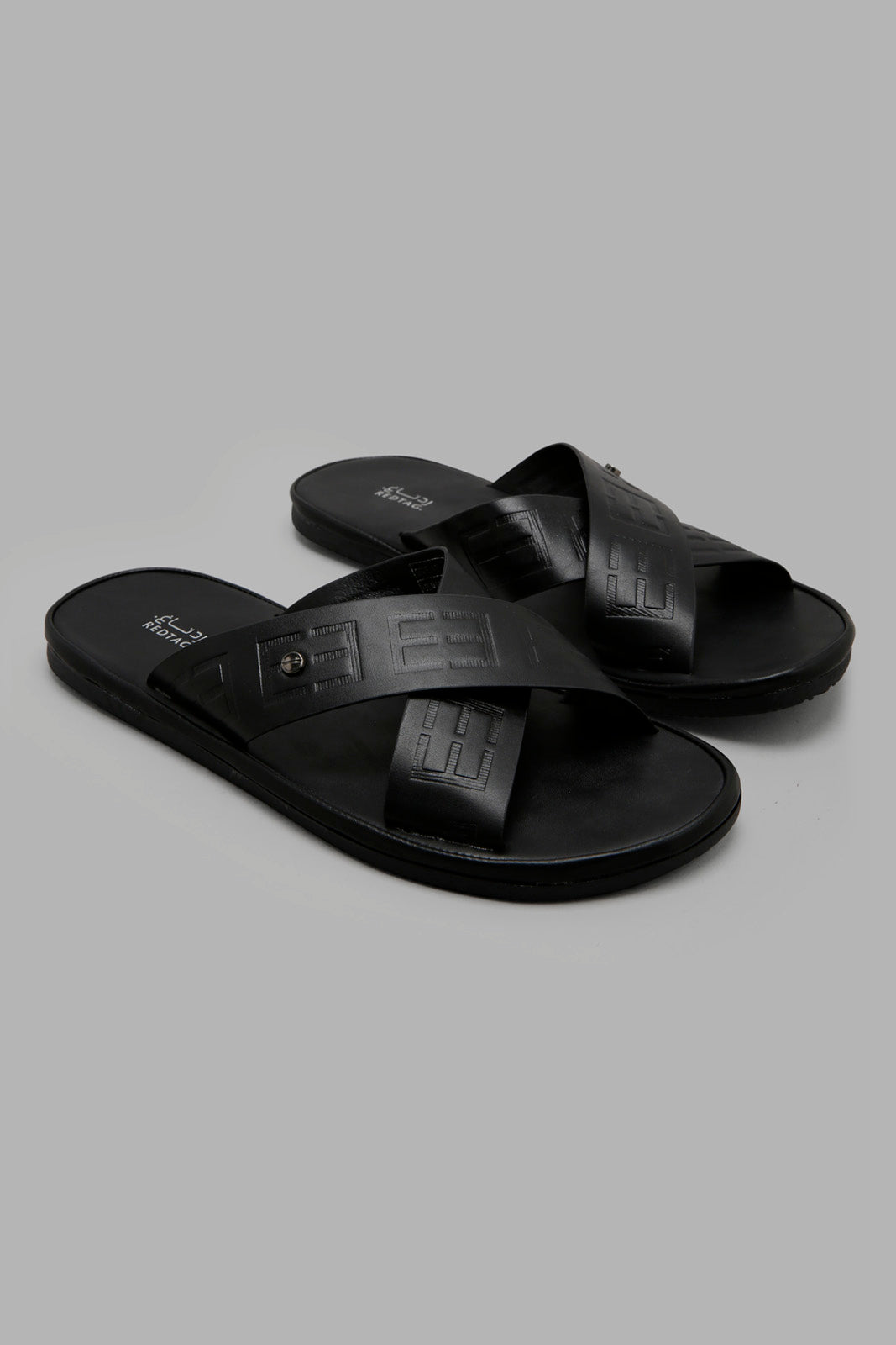 Redtag-Black-Criss-Cross-Strap-Sandal-Category:Sandals,-Colour:Black,-Deals:New-In,-Filter:Men's-Footwear,-Men-Sandals,-New-In-Men-FOO,-Non-Sale,-Section:Men,-W22B-Men's-