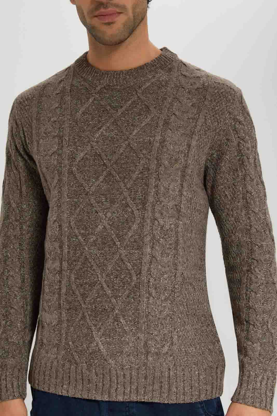 Redtag-Brown-High-Neck-Sweater-Category:Cardigans,-Colour:Brown,-Deals:New-In,-Filter:Men's-Clothing,-Men-Cardigans,-New-In-Men-APL,-Non-Sale,-Section:Men,-W22A-Men's-