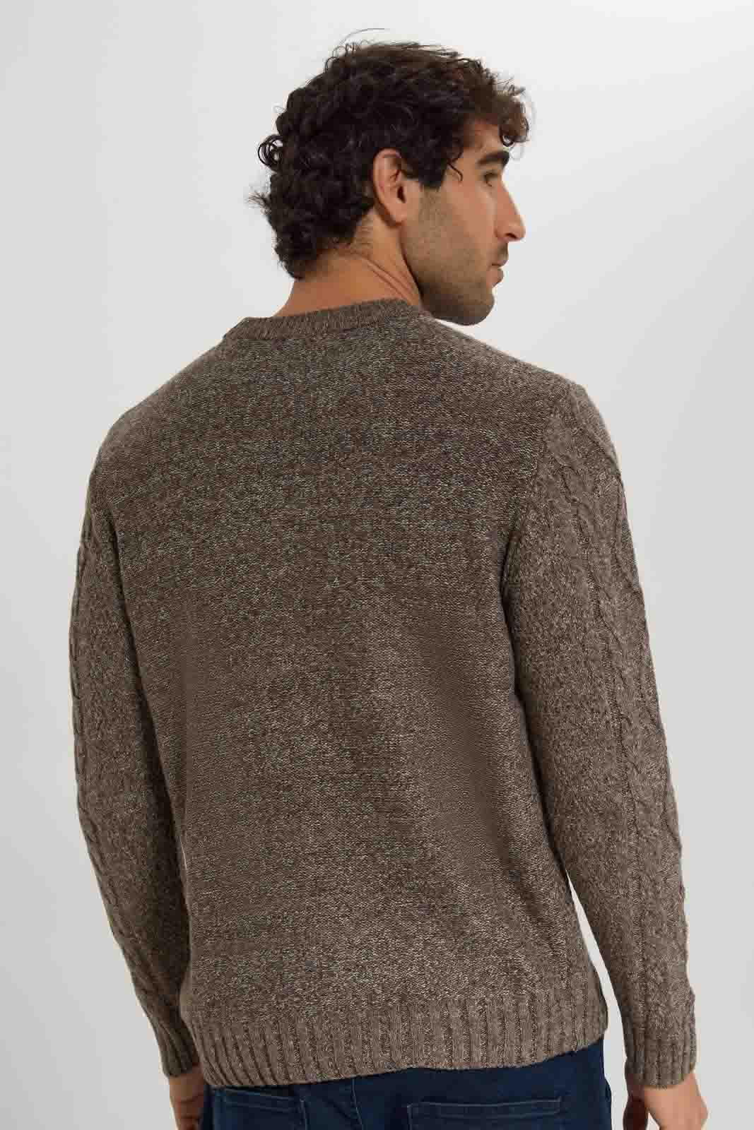 Redtag-Brown-High-Neck-Sweater-Category:Cardigans,-Colour:Brown,-Deals:New-In,-Filter:Men's-Clothing,-Men-Cardigans,-New-In-Men-APL,-Non-Sale,-Section:Men,-W22A-Men's-