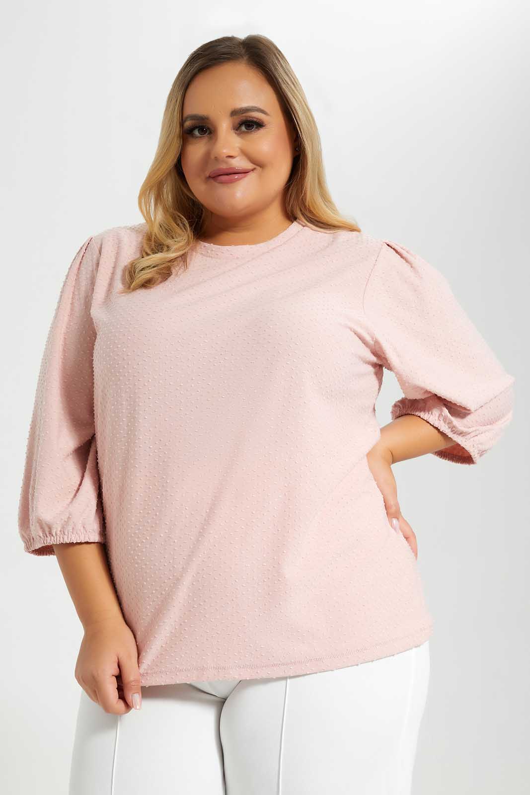 Redtag-BlushTextured-Top-Category:Tops,-Colour:Apricot,-Deals:New-In,-Filter:Plus-Size,-LDP-Tops,-New-In-LDP-APL,-Non-Sale,-Section:Women,-W22O-Women's-