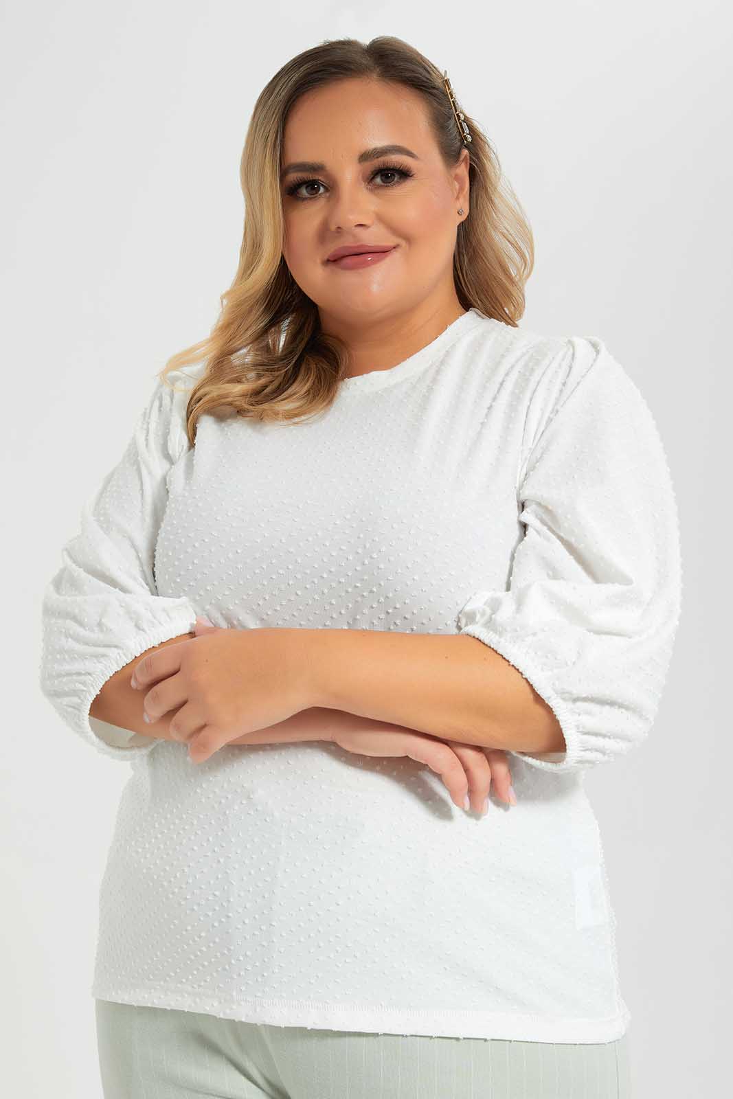 Redtag-Ivory-Textured-Top-Category:Tops,-Colour:Ivory,-Deals:New-In,-Filter:Plus-Size,-LDP-Tops,-New-In-LDP-APL,-Non-Sale,-Section:Women,-W22O-Women's-