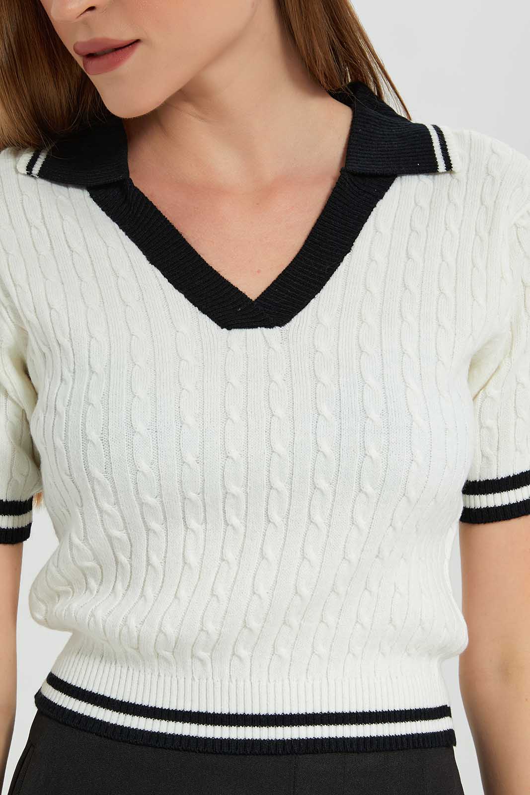 Redtag-White-Collared-Top-Category:Tops,-Colour:White,-Deals:New-In,-Filter:Women's-Clothing,-LEC,-LEC-Tops,-NDAY,-New-In-LEC-APL,-Non-Sale,-Section:Women,-W22B-Women's-