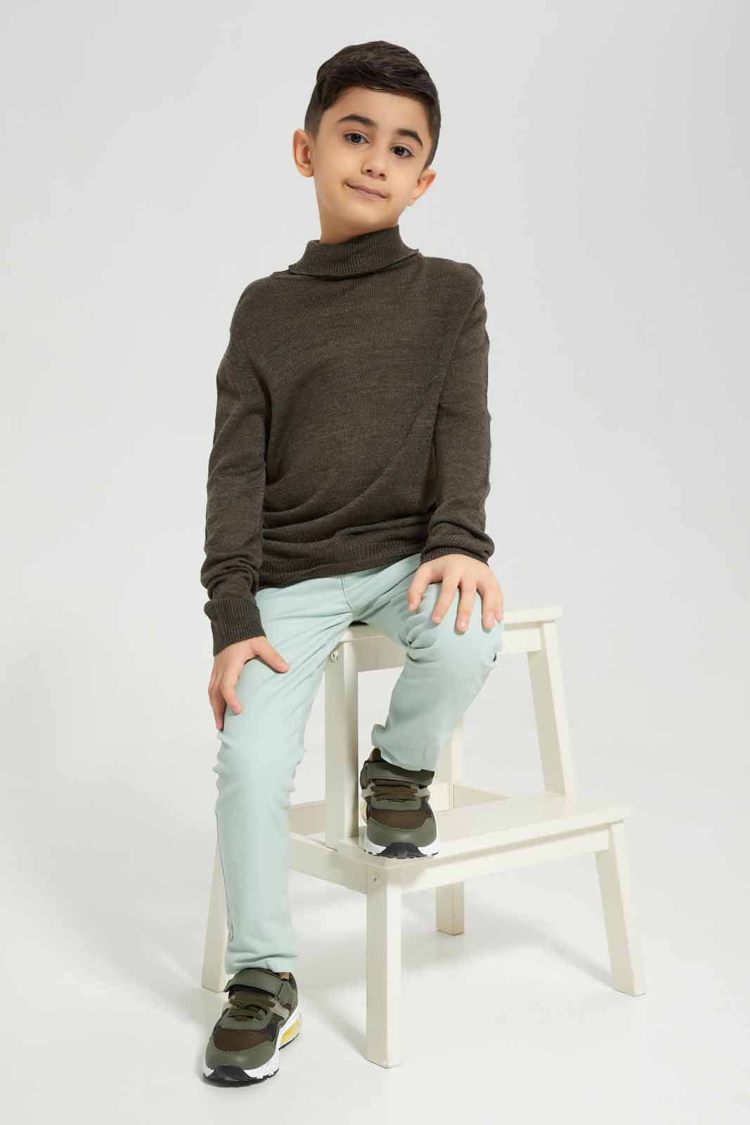 Redtag-Charcoal-Roll-Neck-Jumper-BOY-Pullovers,-Category:Pullovers,-Colour:Charcoal,-Deals:New-In,-Filter:Boys-(2-to-8-Yrs),-New-In-BOY-APL,-Non-Sale,-Section:Boys-(0-to-14Yrs),-W22B-Boys-2 to 8 Years