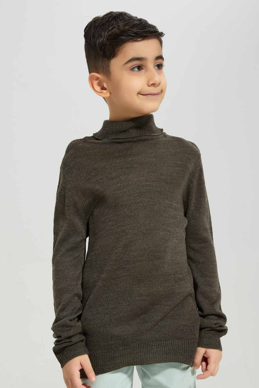 Redtag-Charcoal-Roll-Neck-Jumper-BOY-Pullovers,-Category:Pullovers,-Colour:Charcoal,-Deals:New-In,-Filter:Boys-(2-to-8-Yrs),-New-In-BOY-APL,-Non-Sale,-Section:Boys-(0-to-14Yrs),-W22B-Boys-2 to 8 Years