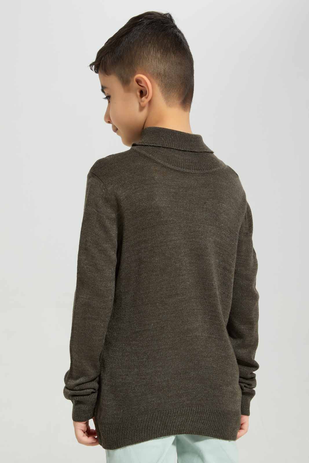 Redtag-Charcoal-Roll-Neck-Jumper-BOY-Pullovers,-Category:Pullovers,-Colour:Charcoal,-Deals:New-In,-Filter:Boys-(2-to-8-Yrs),-New-In-BOY-APL,-Non-Sale,-Section:Boys-(0-to-14Yrs),-W22B-Boys-2 to 8 Years