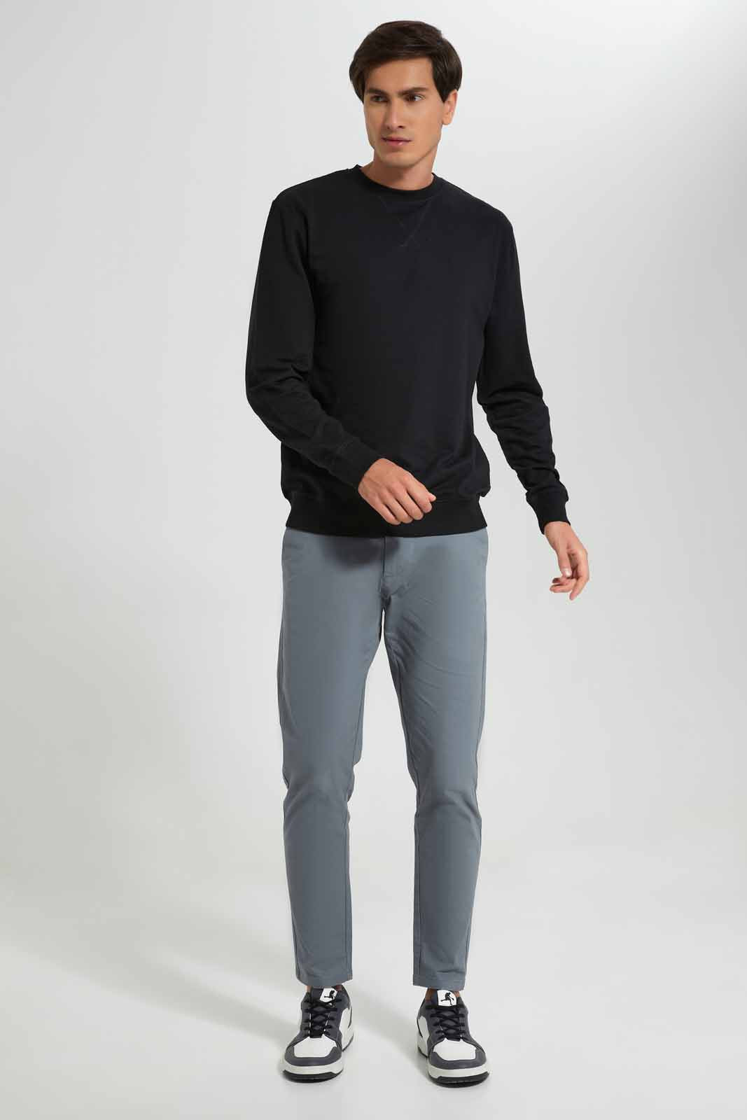 Redtag-Black-Crew-Neck-Sweatshirt-Category:Sweatshirts,-Colour:Black,-Deals:New-In,-Filter:Men's-Clothing,-Men-Sweatshirts,-New-In-Men-APL,-Non-Sale,-Section:Men,-TBL,-W22A-Men's-