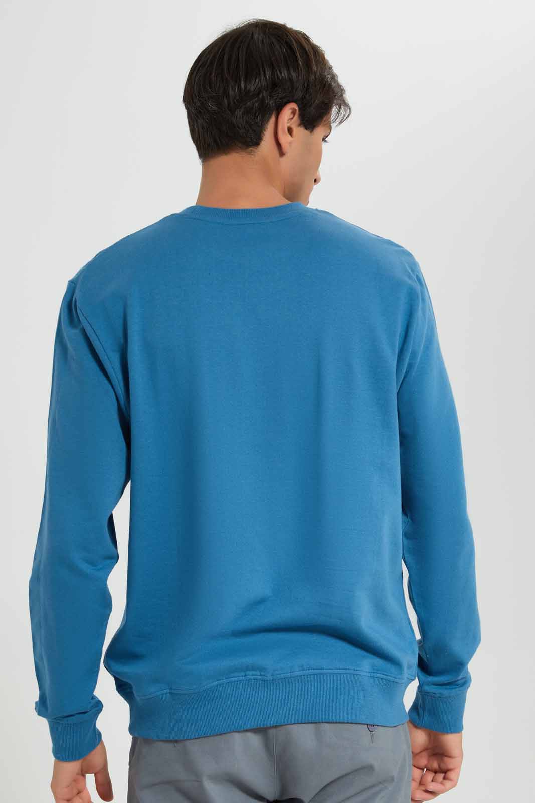 Redtag-Blue-Crew-Neck-Sweatshirt-Category:Sweatshirts,-Colour:Blue,-Deals:New-In,-Filter:Men's-Clothing,-Men-Sweatshirts,-New-In-Men-APL,-Non-Sale,-Section:Men,-TBL,-W22A-Men's-