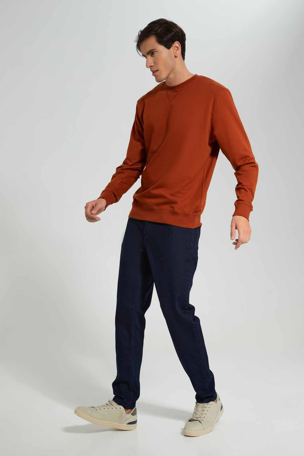 Redtag-Rust-Crew-Neck-Sweatshirt-Category:Sweatshirts,-Colour:Orange,-Deals:New-In,-Filter:Men's-Clothing,-Men-Sweatshirts,-New-In-Men-APL,-Non-Sale,-Section:Men,-TBL,-W22A-Men's-