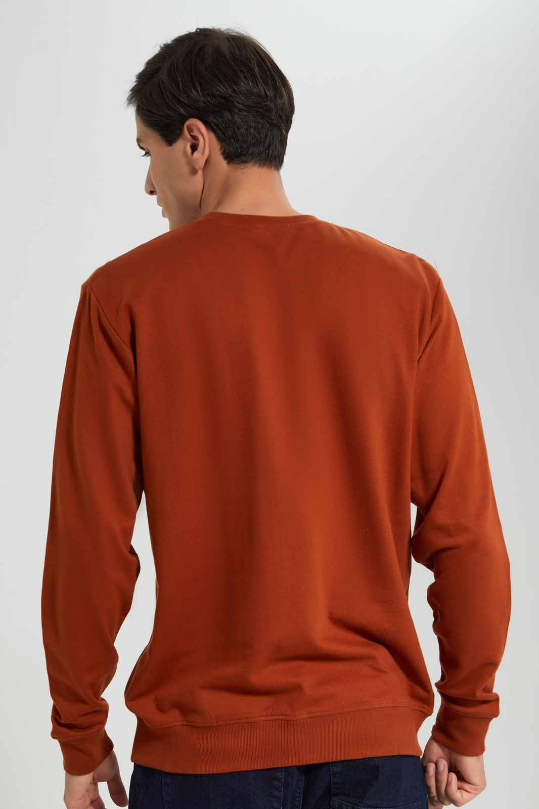 Redtag-Rust-Crew-Neck-Sweatshirt-Category:Sweatshirts,-Colour:Orange,-Deals:New-In,-Filter:Men's-Clothing,-Men-Sweatshirts,-New-In-Men-APL,-Non-Sale,-Section:Men,-TBL,-W22A-Men's-