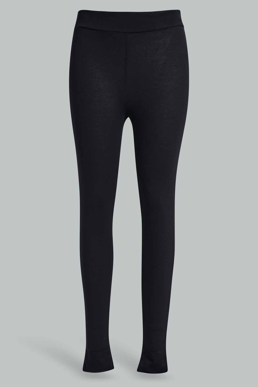 Redtag-Black-Pique-Legging-Category:Leggings,-Colour:Black,-Deals:New-In,-Filter:Senior-Girls-(9-to-14-Yrs),-GSR-Leggings,-New-In-GSR-APL,-Non-Sale,-Section:Girls-(0-to-14Yrs),-TBL,-W22O-Senior-Girls-9 to 14 Years