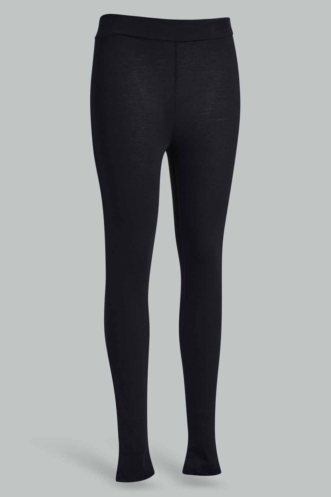 Redtag-Black-Pique-Legging-Category:Leggings,-Colour:Black,-Deals:New-In,-Filter:Senior-Girls-(9-to-14-Yrs),-GSR-Leggings,-New-In-GSR-APL,-Non-Sale,-Section:Girls-(0-to-14Yrs),-TBL,-W22O-Senior-Girls-9 to 14 Years