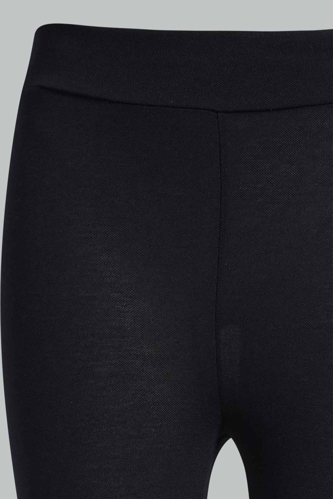 Redtag-Black-Pique-Legging-Category:Leggings,-Colour:Black,-Deals:New-In,-Filter:Senior-Girls-(9-to-14-Yrs),-GSR-Leggings,-New-In-GSR-APL,-Non-Sale,-Section:Girls-(0-to-14Yrs),-TBL,-W22O-Senior-Girls-9 to 14 Years
