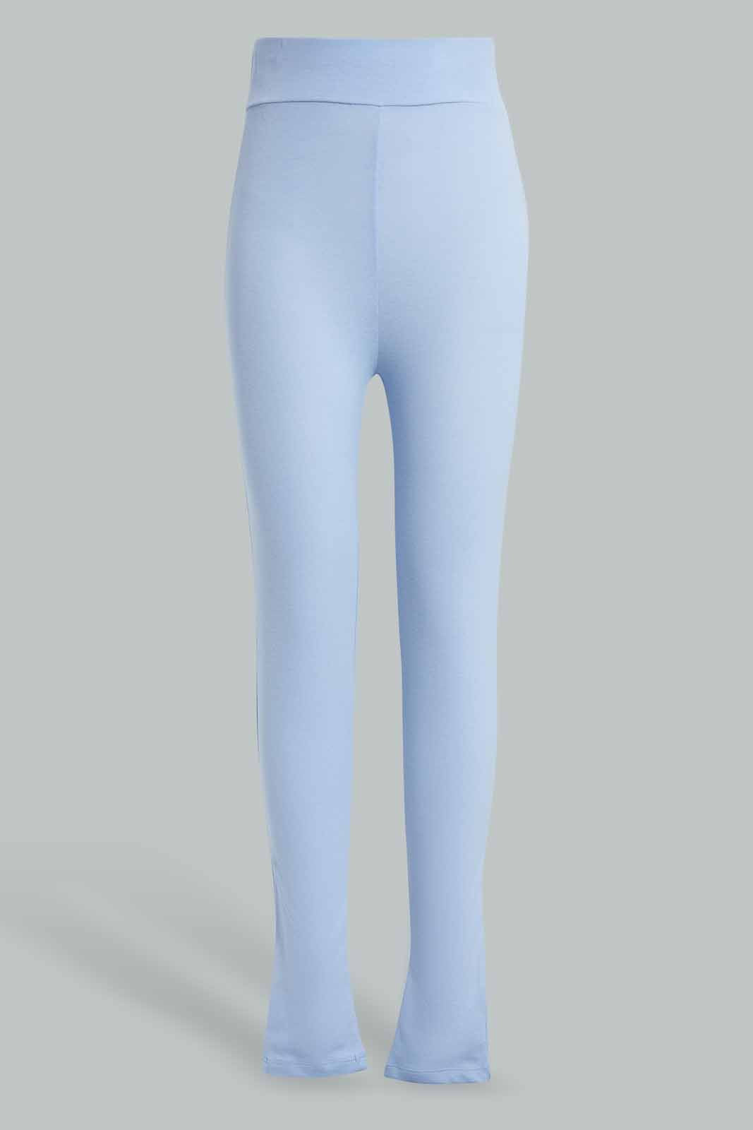 Redtag-Blue-Pique-Legging-Category:Leggings,-Colour:Blue,-Deals:New-In,-Filter:Senior-Girls-(9-to-14-Yrs),-GSR-Leggings,-New-In-GSR-APL,-Non-Sale,-Section:Girls-(0-to-14Yrs),-TBL,-W22O-Senior-Girls-9 to 14 Years