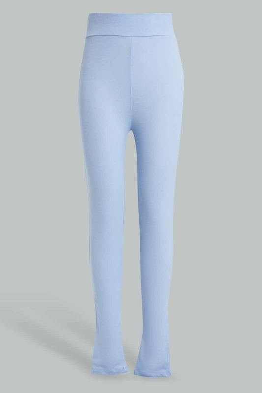 Redtag-Blue-Pique-Legging-Category:Leggings,-Colour:Blue,-Deals:New-In,-Filter:Senior-Girls-(9-to-14-Yrs),-GSR-Leggings,-New-In-GSR-APL,-Non-Sale,-Section:Girls-(0-to-14Yrs),-TBL,-W22O-Senior-Girls-9 to 14 Years