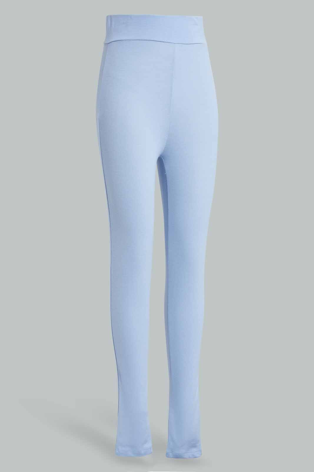 Redtag-Blue-Pique-Legging-Category:Leggings,-Colour:Blue,-Deals:New-In,-Filter:Senior-Girls-(9-to-14-Yrs),-GSR-Leggings,-New-In-GSR-APL,-Non-Sale,-Section:Girls-(0-to-14Yrs),-TBL,-W22O-Senior-Girls-9 to 14 Years